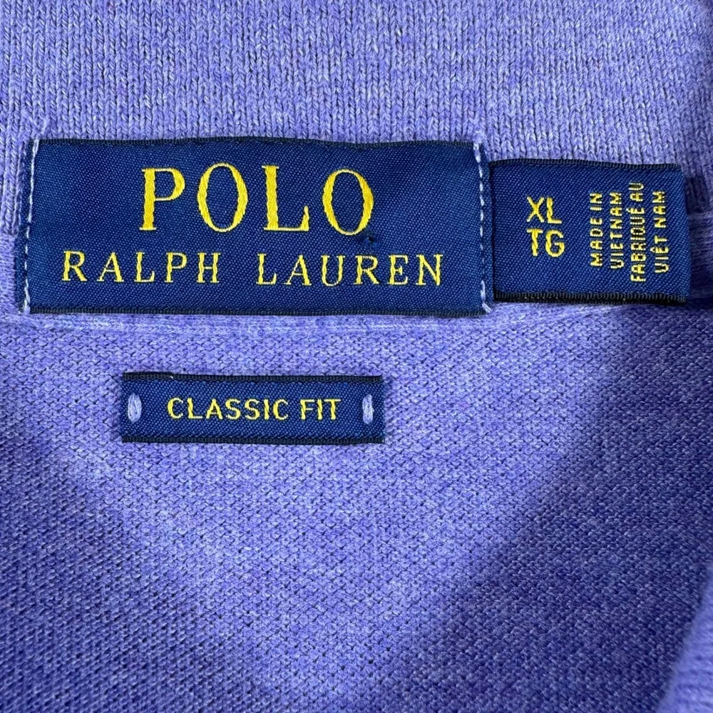 Polo Ralph Lauren Polo Shirt Mens XL Extra Large Purple Classic Fit Short Sleeve